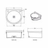 Mechline BasiX BSX-400-KVS Hand Wash Station With 'Push-Front' Hands-Free Mechanical Operation - Graded Item Hand Wash Sinks Mechline