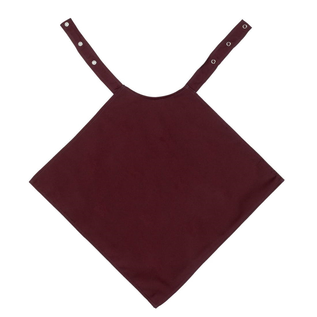 Napkin Style Dignified Adult Clothing Protector - Maroon - 45x45cm - MSP0254  Non Branded   