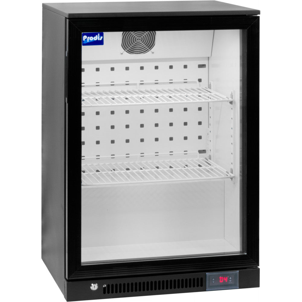 Prodis NT1BHLO-HC single door low profile bottle cooler black finish Single Door Bottle Coolers Prodis