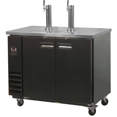 Prodis Double Door Keg Cooler with Double Tap – Commercial Beer Dispenser | NTKC2 Keg Coolers & Beer Dispensers Prodis