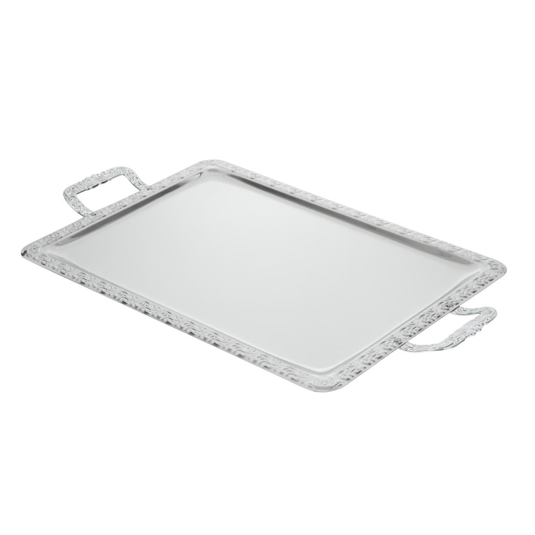 APS Stainless Steel Rectangular Handled Service Tray 600mm - P004  APS   