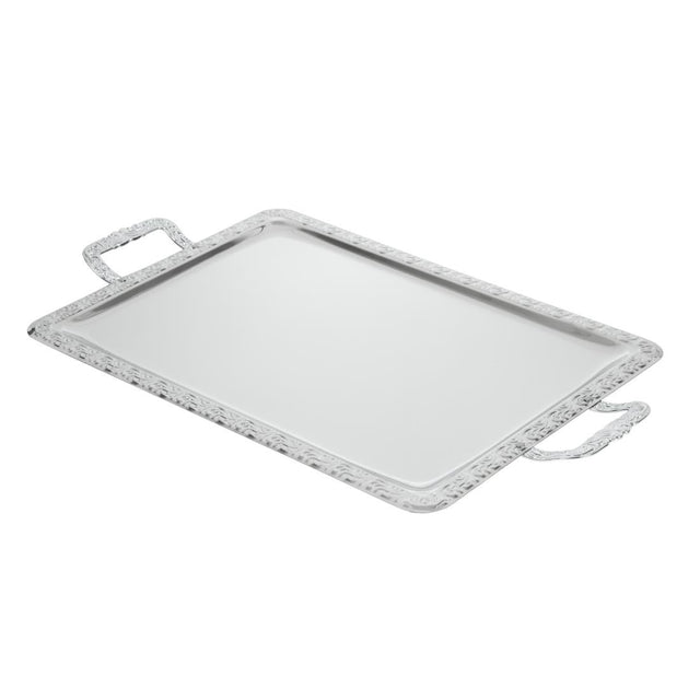 APS Stainless Steel Rectangular Handled Service Tray 600mm - P004  APS   