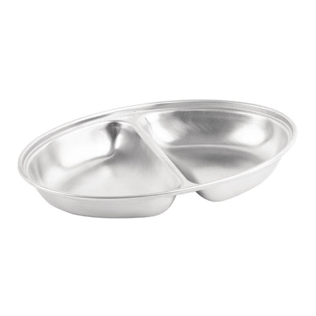 Olympia Oval Vegetable Dish Two Compartments 200mm - P184  Olympia   