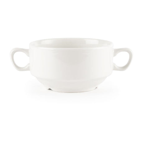 Churchill Whiteware Handled Soup Bowls 398ml (Pack of 24) - P283 Bowls Churchill