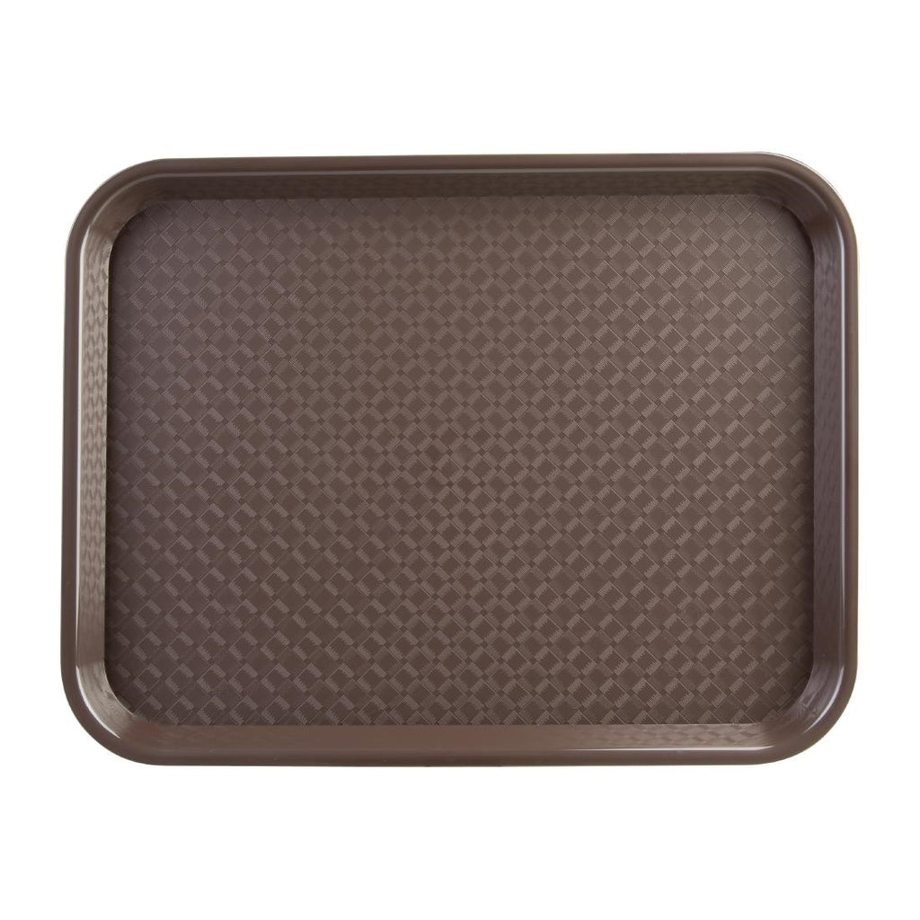 Olympia Kristallon Medium Polypropylene Fast Food Tray Brown 415mm - P503  Olympia   