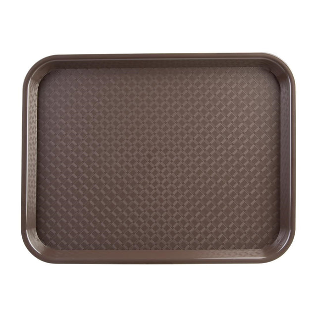 Olympia Kristallon Medium Polypropylene Fast Food Tray Brown 415mm - P503  Olympia   