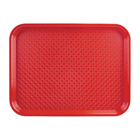 Olympia Kristallon Polypropylene Fast Food Tray Red Medium 415mm - P504  Olympia   