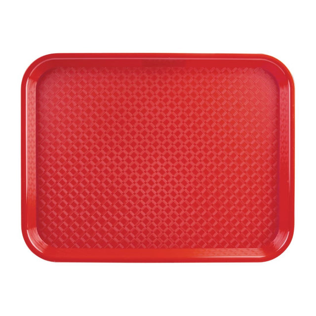 Olympia Kristallon Polypropylene Fast Food Tray Red Medium 415mm - P504  Olympia   