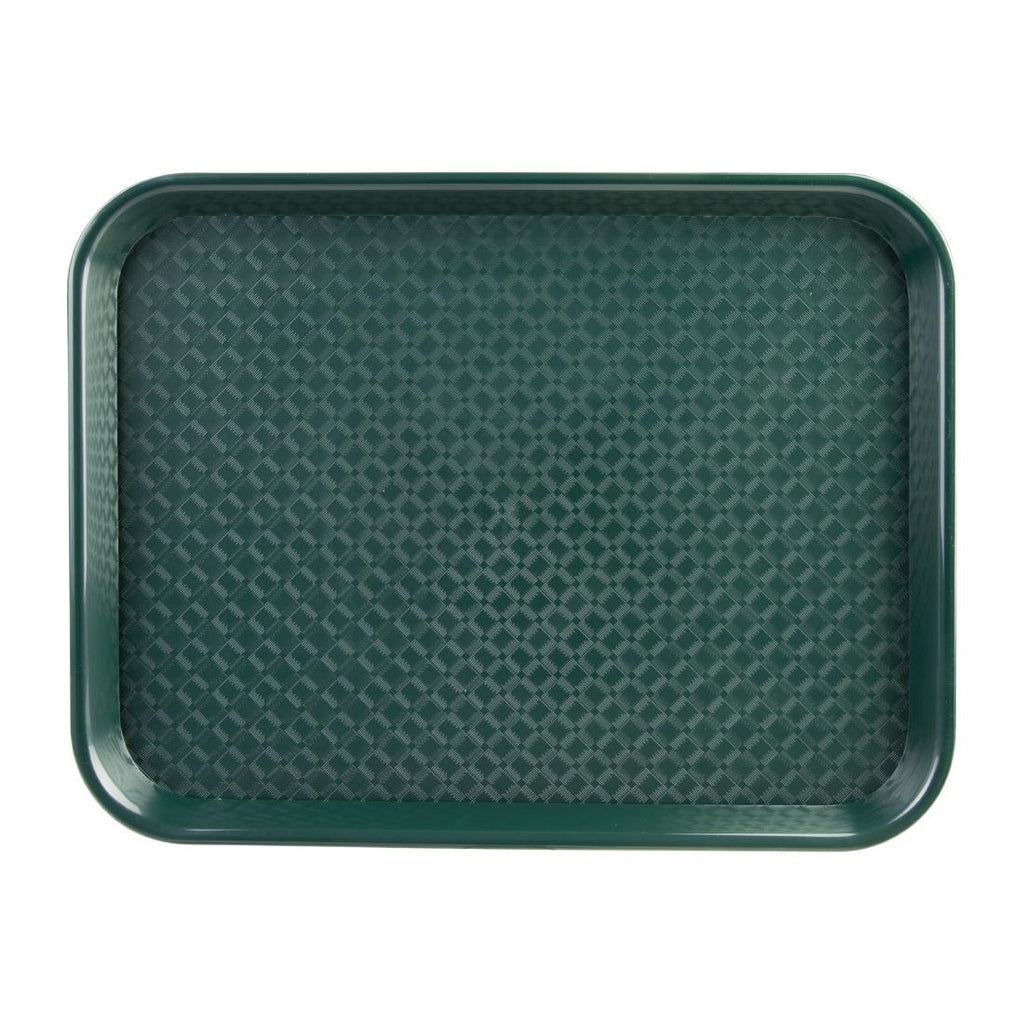 Olympia Kristallon Medium Polypropylene Fast Food Tray Green 415mm - P505  Olympia   