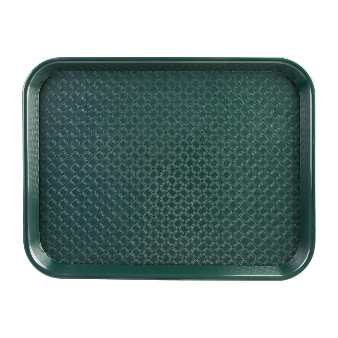 Olympia Kristallon Medium Polypropylene Fast Food Tray Green 415mm - P505  Olympia   