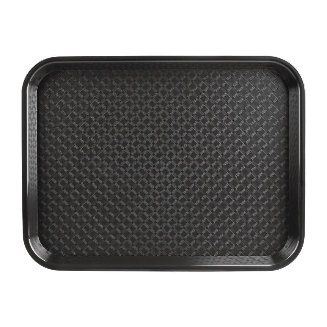 Olympia Kristallon Polypropylene Fast Food Tray Black Large 450mm - P507  Olympia   