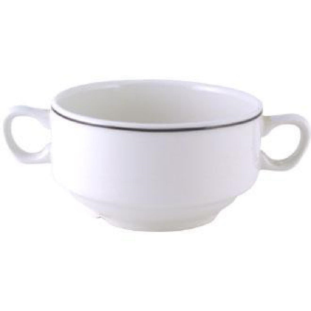 Churchill Black Line Soup Bowls 398ml (Pack of 24) - P706 Bowls Churchill