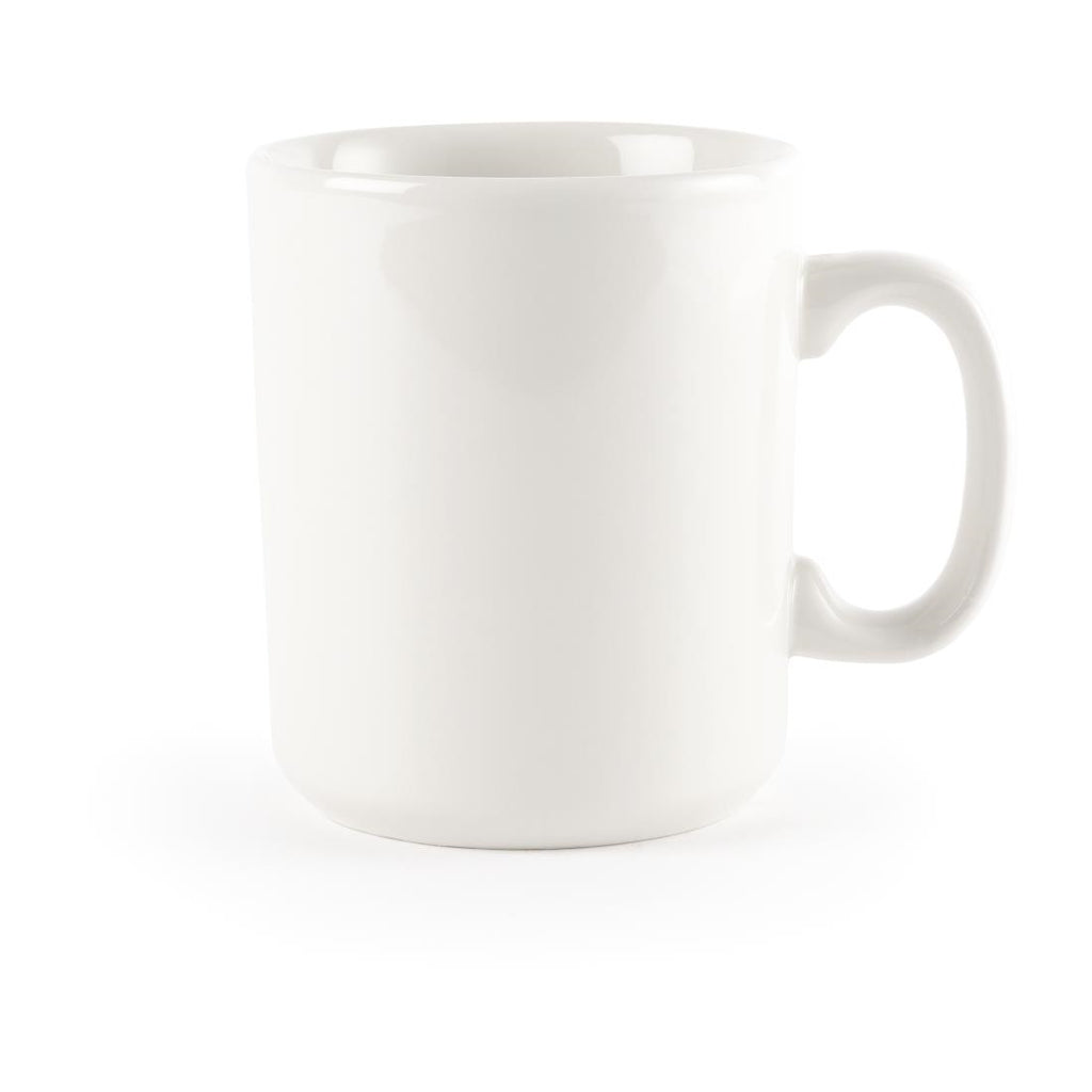 Churchill Plain Whiteware Windsor Mugs 284ml (Pack of 36) - P741 Churchill Super Vitrified Churchill   