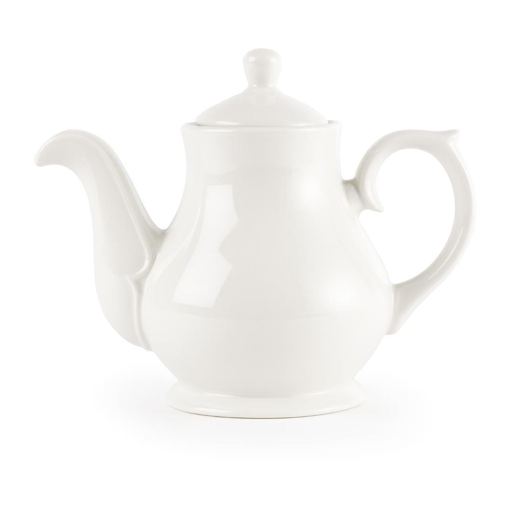 Churchill Whiteware Sandringham Tea and Coffee Pots 426ml (Pack of 4) - P746 Churchill Super Vitrified Churchill   