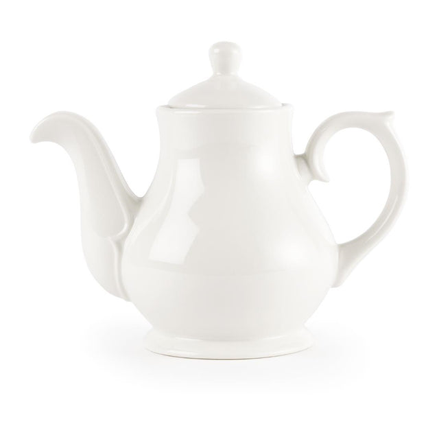 Churchill Whiteware Sandringham Tea and Coffee Pots 426ml (Pack of 4) - P746 Churchill Super Vitrified Churchill   