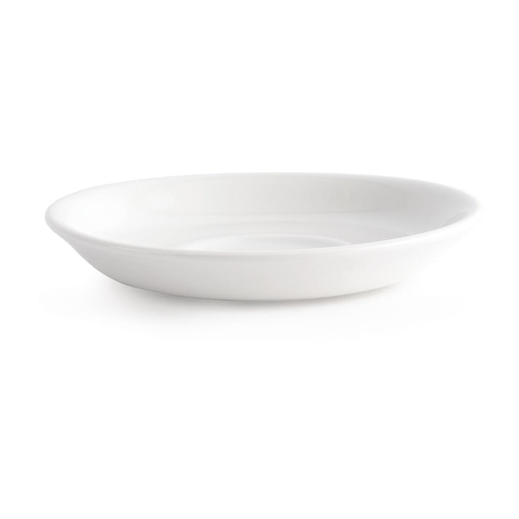 Churchill Plain Whiteware Saucers 114mm (Pack of 24) - P881 Churchill Super Vitrified Churchill   