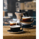 Churchill Monochrome Cappuccino Saucer Iron Black 158mm (Pack of 12) - DR689 Churchill Super Vitrified Churchill   