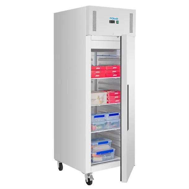Polar G-Series Forced Air Upright Freezer 600Ltr Stainless Steel | PG593 Refrigeration Uprights - Single Door Polar