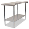 Empire 1500mm Premium Stainless Steel Wall Prep Table with Undershelf & Upstand Kitchen Bench - P-SSWT-150 - Graded Item Stainless Steel Wall Tables Empire
