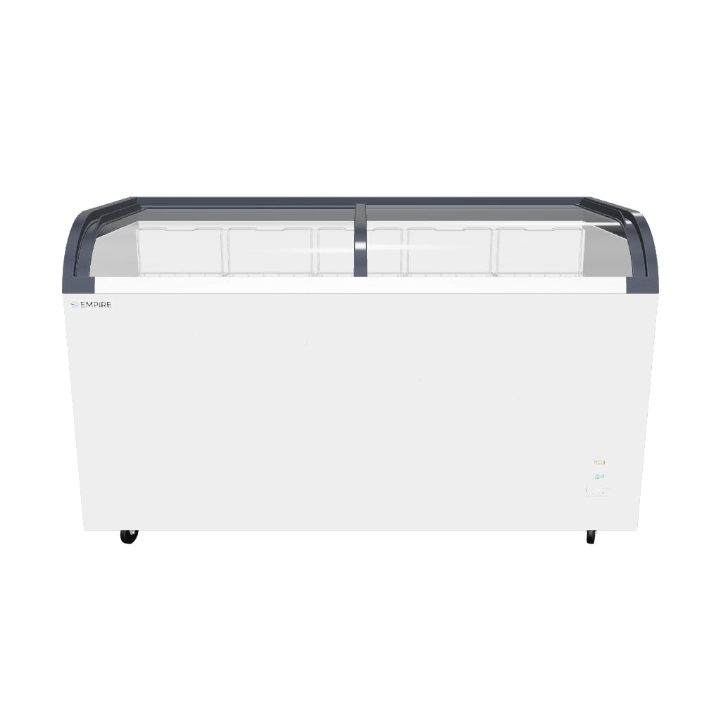Empire Sliding Curved Glass Lid Display / Ice Cream Chest Freezer 445 Litre Capacity - EMP-CF520Q-GT Display Chest Freezers Empire