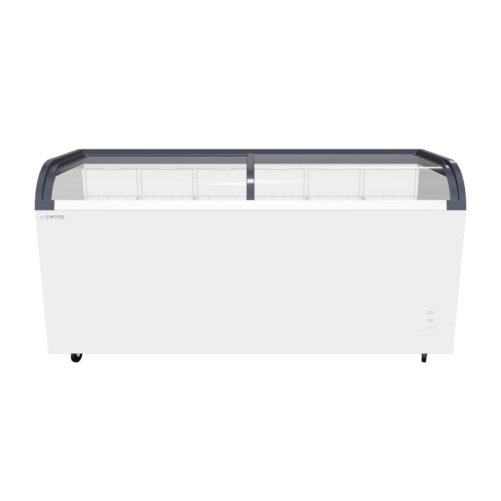 Empire Sliding Curved Glass Lid Display / Ice Cream Chest Freezer 545 Litre Capacity - EMP-CF620Q-GT Display Chest Freezers Empire