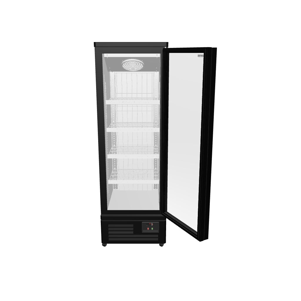 Empire Upright Display Freezer 400L Single Glass Door Commercial White Interior | EMP-KDF-P0673TG-W Refrigeration Uprights - Single Door Empire