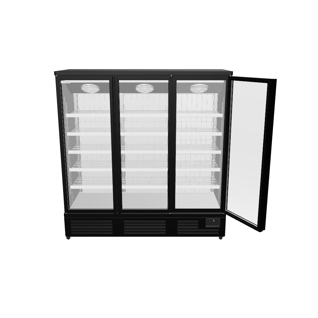 Empire Upright Display Freezer 1220L Triple Glass Door Commercial White Interior | EMP-KDF-P1973TG-W Refrigeration Uprights - Triple Door Empire