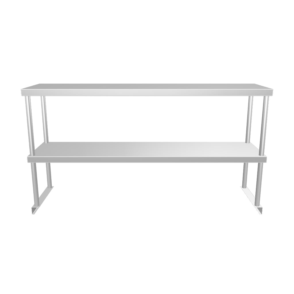 Empire Stainless Steel Double Tier Overshelf 1200mm | Commercial Kitchen Table Gantry | OSD-1248 Stainless Steel Over Shelves Empire