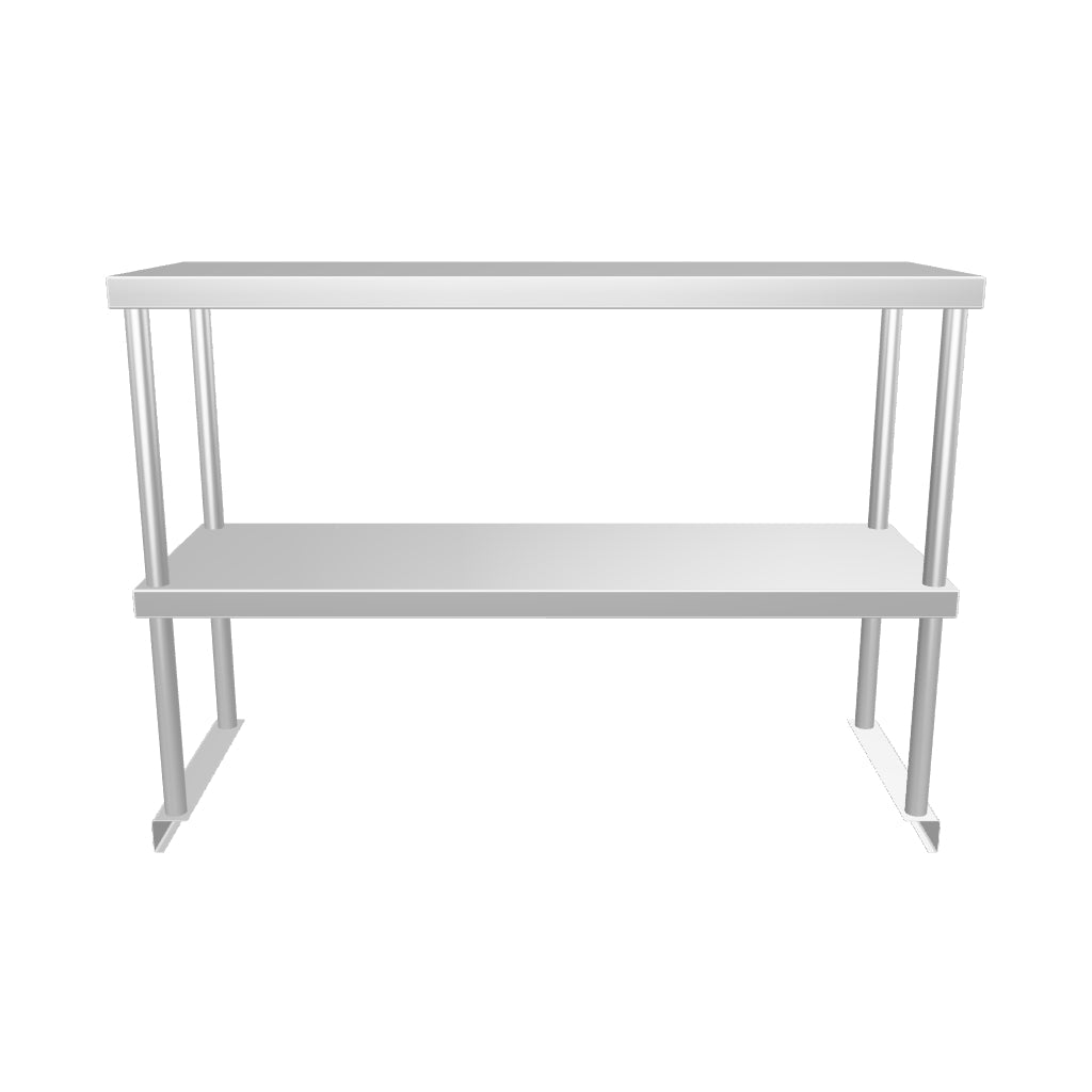 Empire Stainless Steel Double Tier Overshelf 900mm | Commercial Kitchen Table Gantry | OSD-900 Stainless Steel Over Shelves Empire