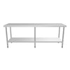 Empire 2100mm Stainless Steel Centre Table with Undershelf Commercial Prep Bench - SSCT-210 Stainless Steel Centre Tables Empire
