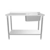 Empire Stainless Steel Single Bowl Sink 1200mm Wide Left Hand Drainer - EMP-SSWTS-1200L Single Bowl Sinks Empire