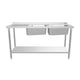 Empire Stainless Steel Double Bowl Sink 1600mm Wide Left Hand Drainer - EMP-SSWTS-1600L