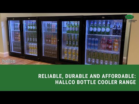 Hallco Double Door 200L Bottle Cooler – Sliding Door Commercial Undercounter Back Bar Fridge | HC2BK-SD Double Door Bottle Coolers HALLCO