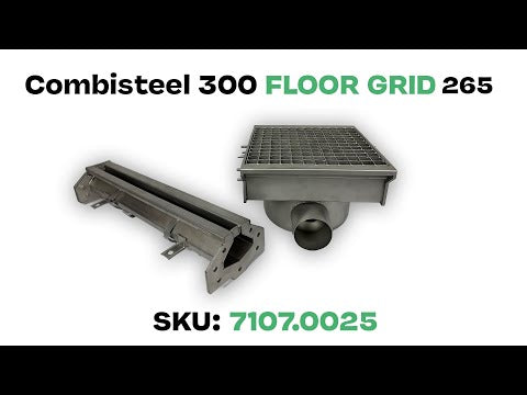 Combisteel Drain With 2 Exits For Connectable Slotted Channel 300 x 265mm - 7107.0025 Trench Slot Channels Combisteel