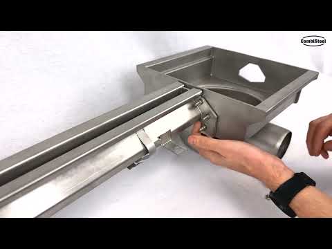 Combisteel Drain With 1 Exit For Connectable Slotted Channel 300 x 265mm - 7107.0020 Trench Slot Channels Combisteel