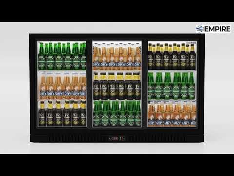 Empire Triple Door 330L Bottle Cooler – Sliding Door Commercial Back Bar Fridge | CL-320S Triple Door Bottle Coolers Empire