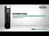 Combisteel Slimline Black Narrow Single Hinged Glass Door Fridge Merchandiser 105Ltr - 7455.1384