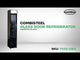 Combisteel Slimline Black Narrow Single Hinged Glass Door Fridge Merchandiser 105Ltr - 7455.1384 Upright Single Door Bottle Coolers Combisteel