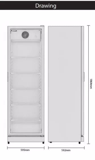 Prodis XD381-LE Single Door Upright Display Fridge Upright Single Door Bottle Coolers Prodis