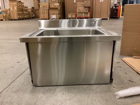 Empire Single Pot Wash Sink – Stainless Steel Catering Sink with Undershelf | PW-800-CB-1 - Graded Item Pot Wash Sinks Empire