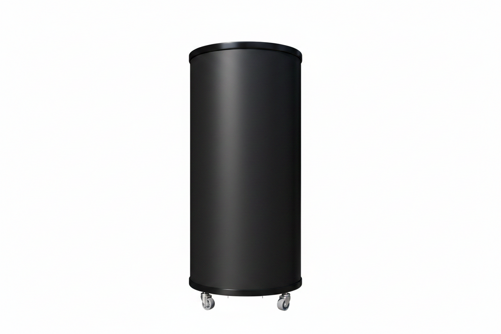 Empire Drinks Can Bottle Dump Impulse Barrel Mobile Cooler Black - EMP-CC77 Single Door Bottle Coolers Empire