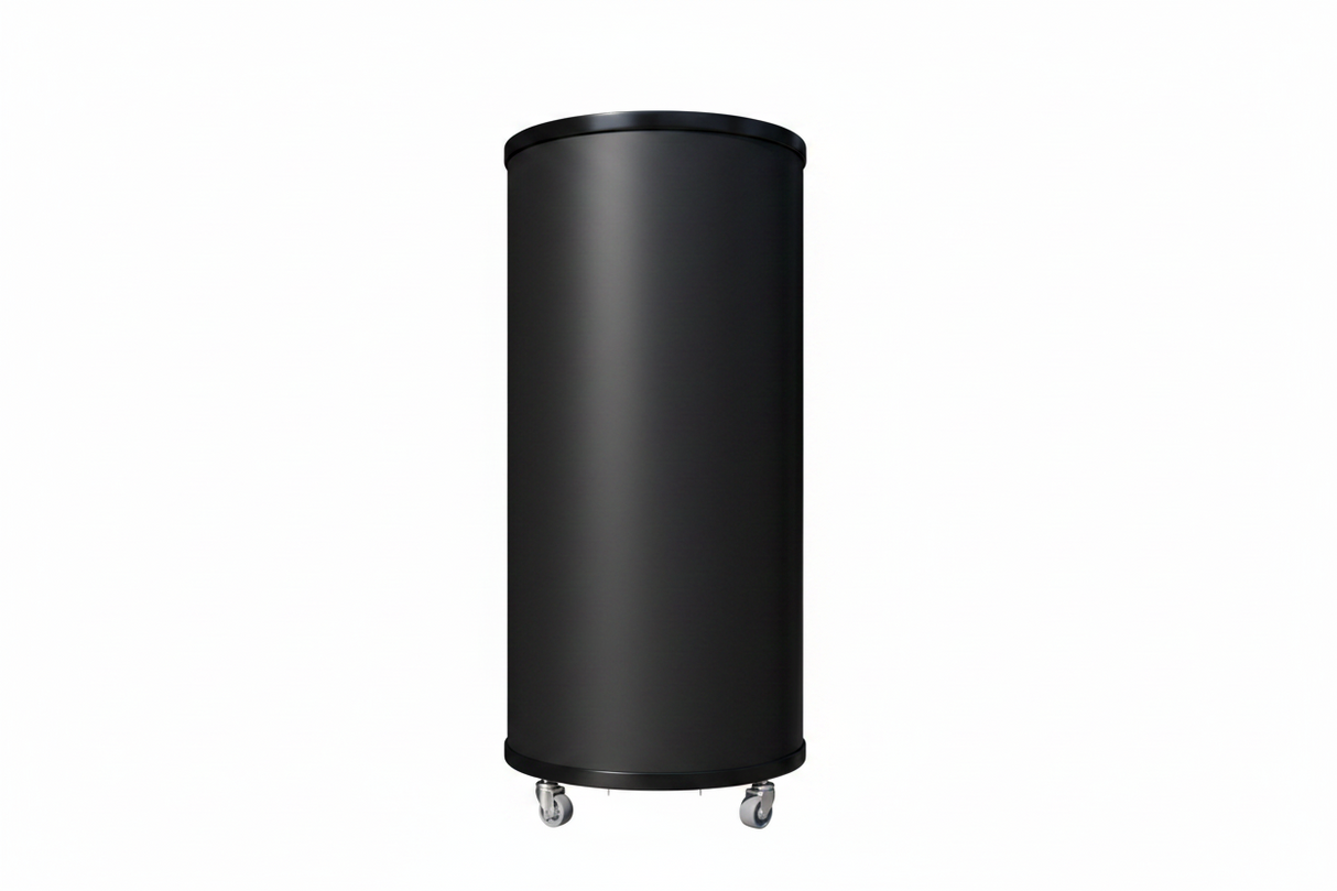 Empire Drinks Can Bottle Dump Impulse Barrel Mobile Cooler Black - EMP-CC77 Single Door Bottle Coolers Empire