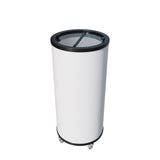Empire Drinks Can Bottle Dump Impulse Barrel Mobile Cooler White - EMP-CC77 Single Door Bottle Coolers Empire