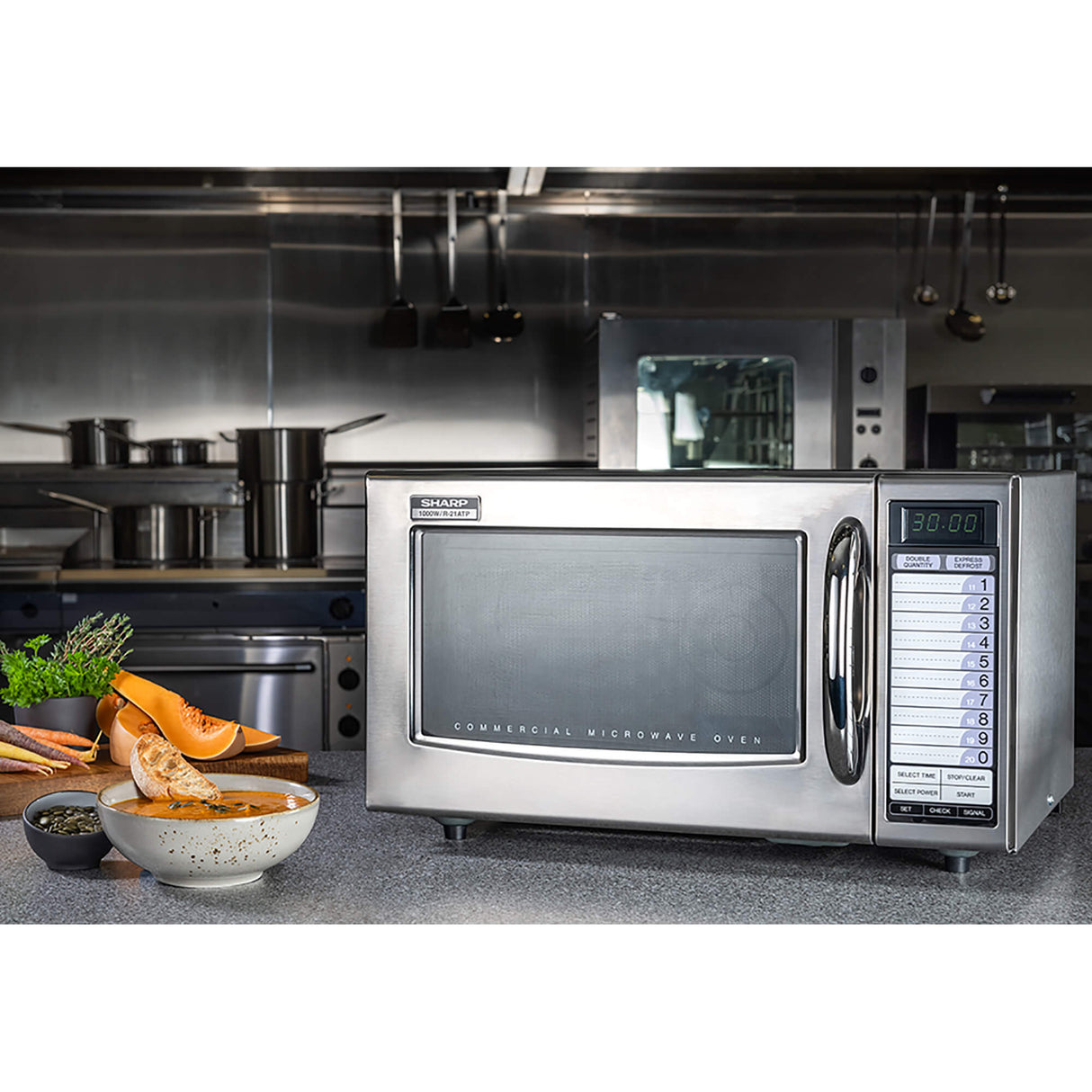 Sharp R21AT Commercial Microwave Oven – 1000W | Touch Control, 20 Presets, Express Defrost | 3-Year Warranty Microwaves SHARP