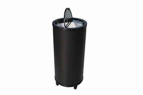 Empire Drinks Can Bottle Dump Impulse Barrel Mobile Cooler Black - EMP-CC77 Single Door Bottle Coolers Empire