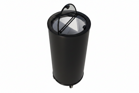 Empire Drinks Can Bottle Dump Impulse Barrel Mobile Cooler Black - EMP-CC77 Single Door Bottle Coolers Empire