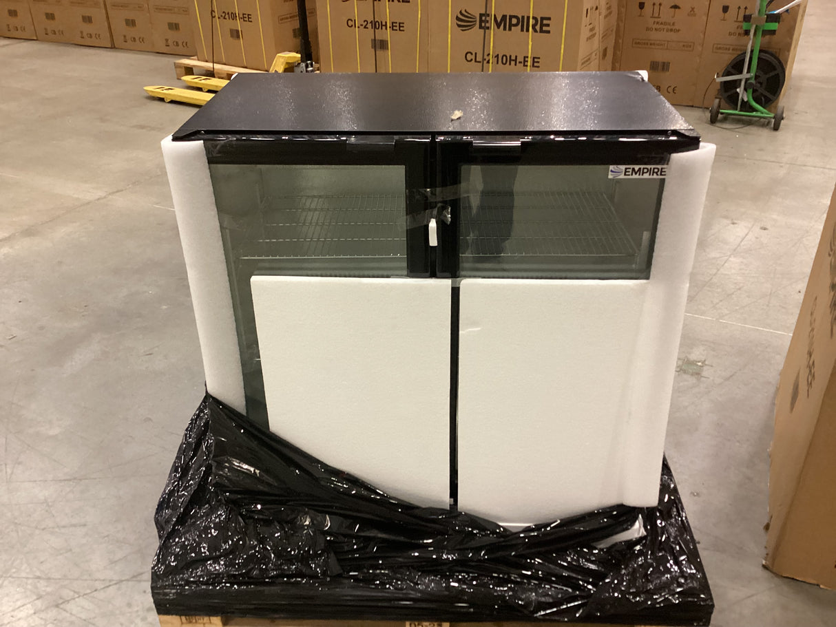 Empire Double Door 208L Bottle Cooler – Hinged Door Commercial Back Bar Fridge | CL-210H - Graded Item