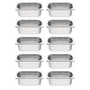 Vogue Stainless Steel Gastronorm Container Kit 1/4 (Pack of 10) - S410  Vogue   