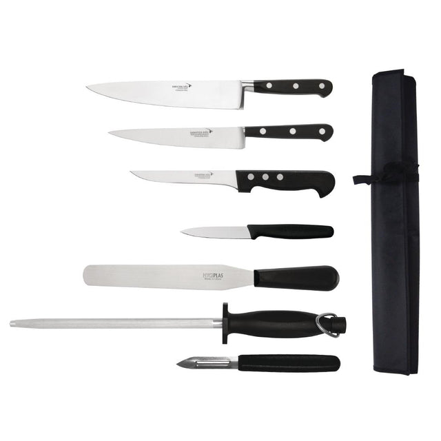 Deglon Sabatier 7 Piece Knife Set and Wallet - S461  Deglon Sabatier   
