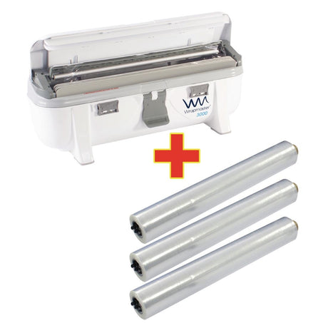 Special Offer Wrapmaster 3000 Dispenser and 3 x 300m Cling Film - S568  Wrapmaster   